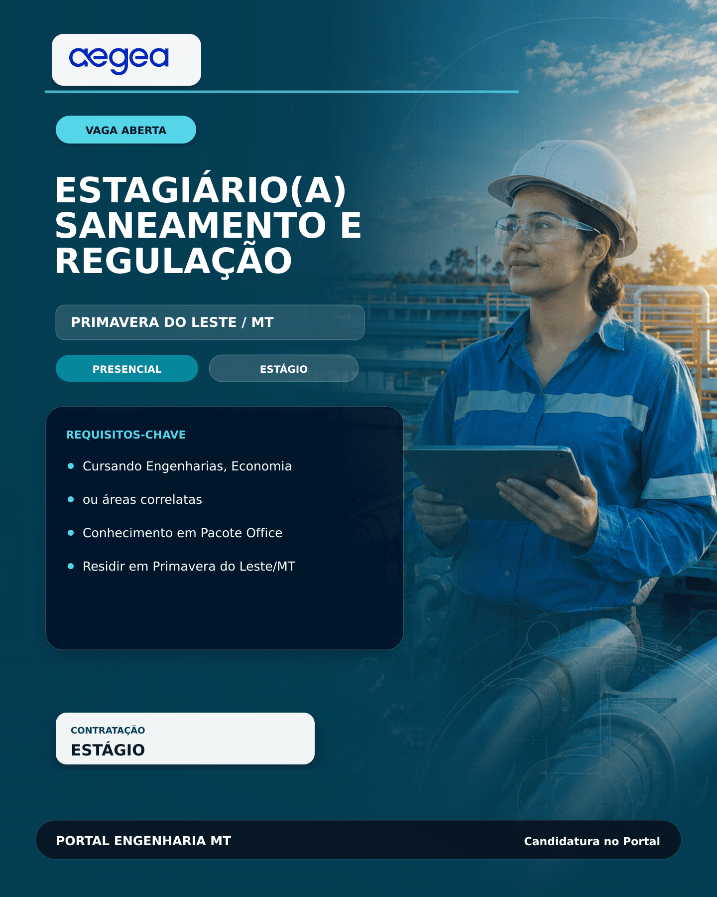 Estagiário(a) - Saneamento e Regulação, Primavera do Leste